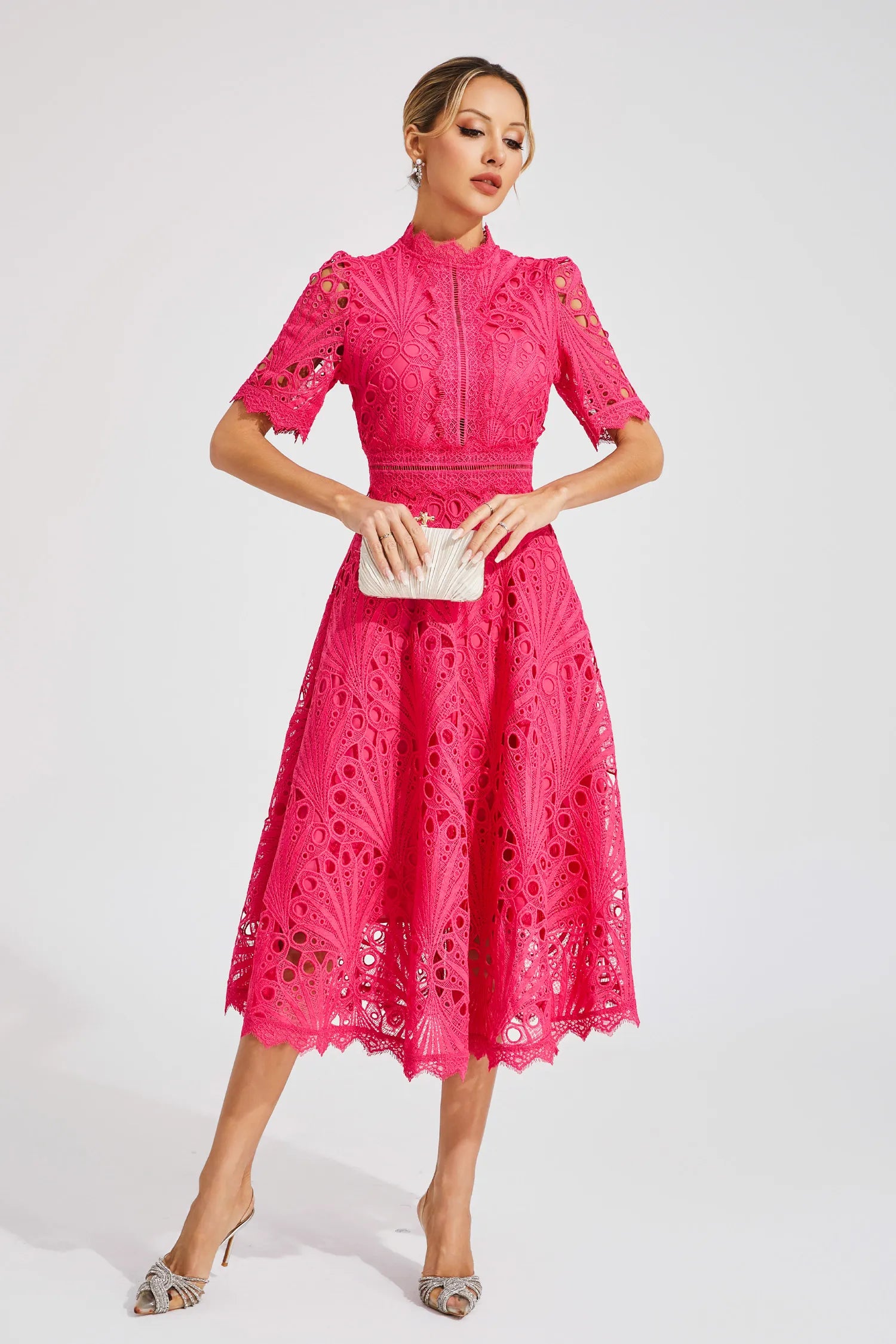 Lexi | Elegant Lace Midi Dress for Women - Image 2