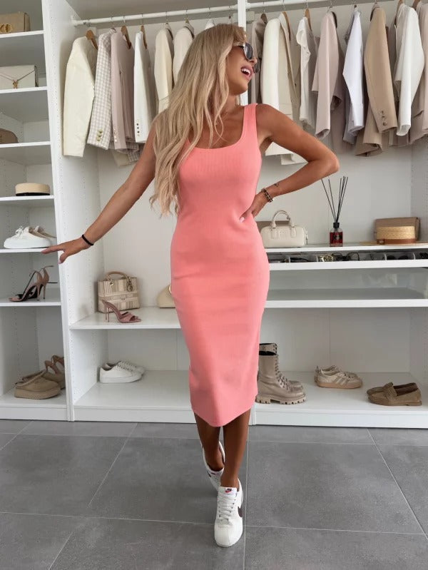Two-Piece Dress and Top Set with Flowing Silhouette, Breathable Fabric