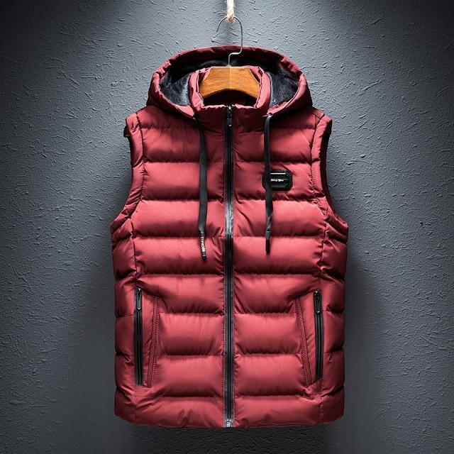 Sleeveless Hooded Vest with Polyester Cotton Blend and Extended Size Range