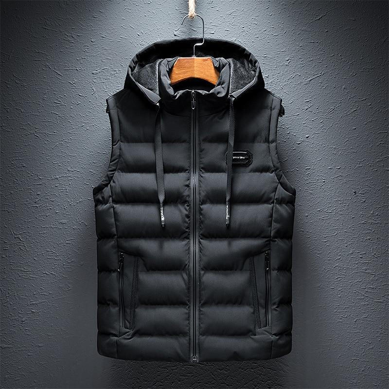 Sleeveless Hooded Vest with Polyester Cotton Blend and Extended Size Range