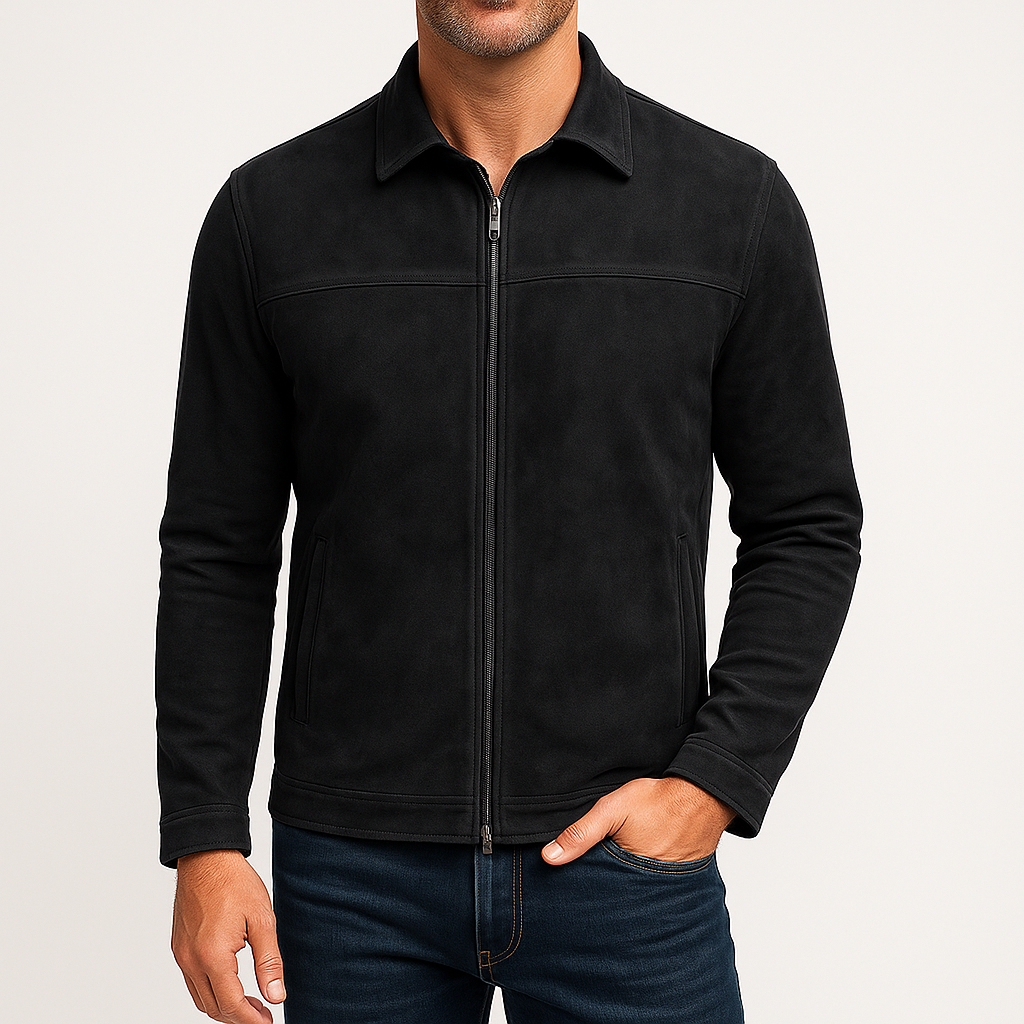 Luminovi | Classic Leather Zip Jacket