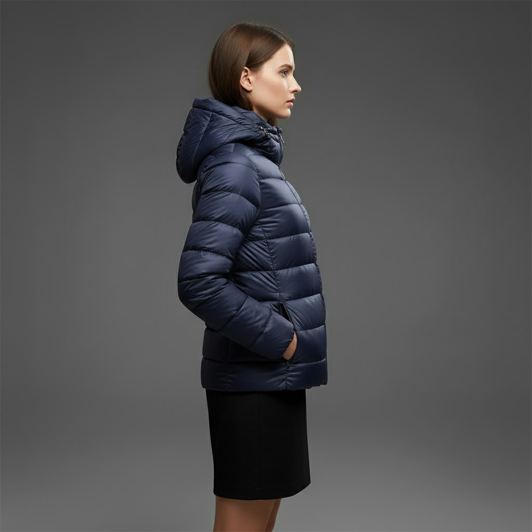 Lightweight Padded Jacket for Women with Breathable Lining