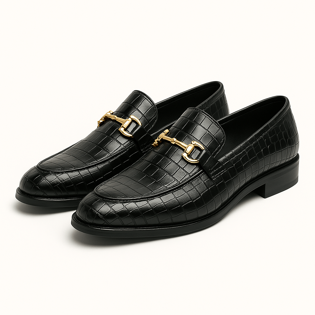 LumiNovi | Alligator Print Loafers