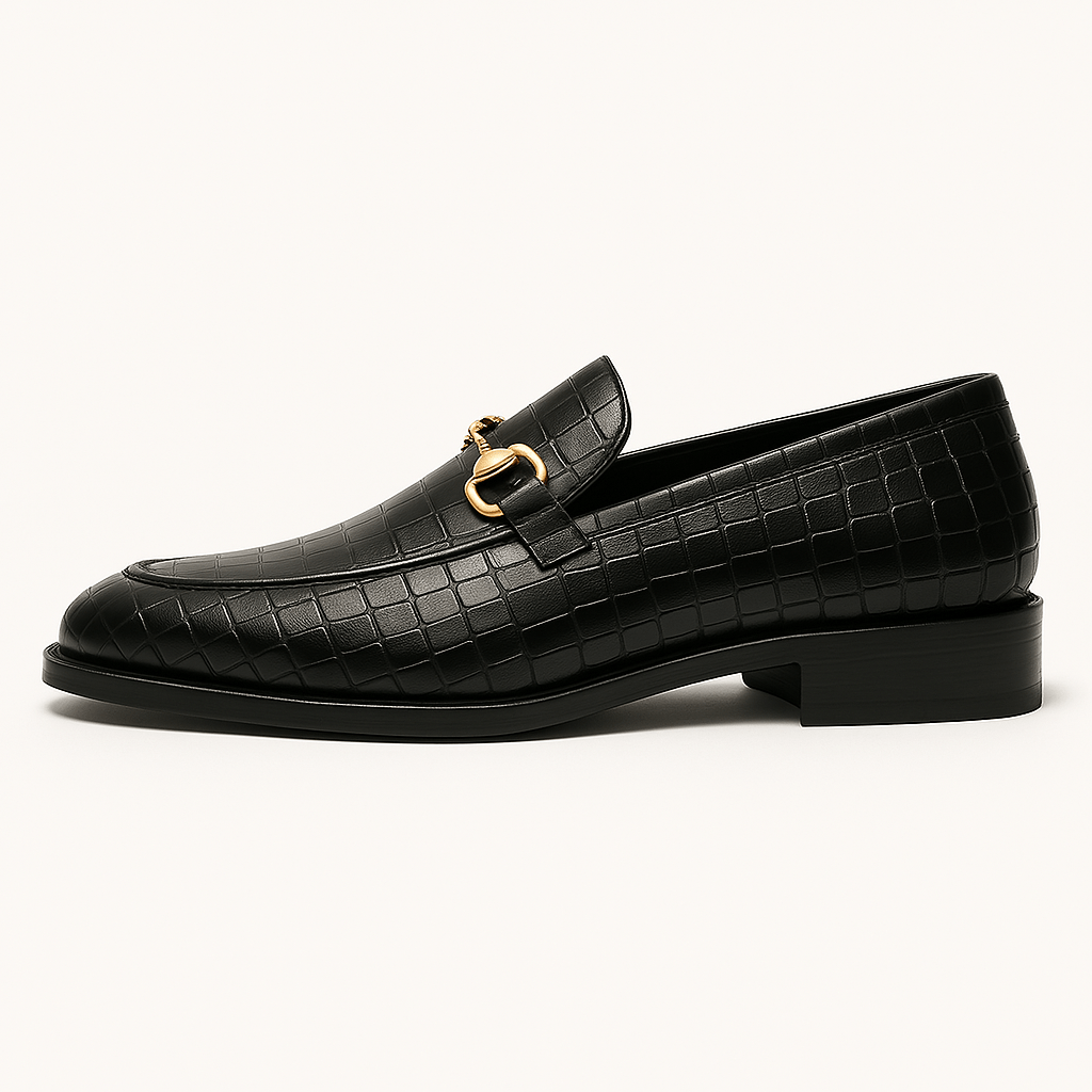 LumiNovi | Alligator Print Loafers