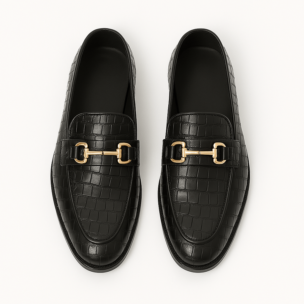 LumiNovi | Alligator Print Loafers