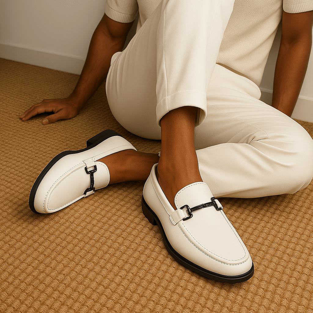 LumiNovi | Business Leather Loafers