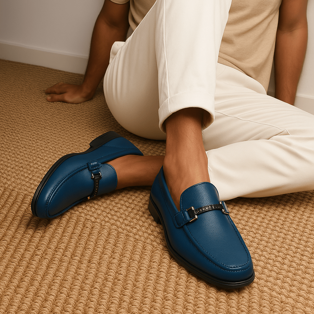 LumiNovi | Business Leather Loafers