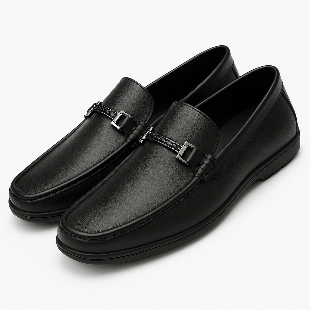 LumiNovi | Business Leather Loafers