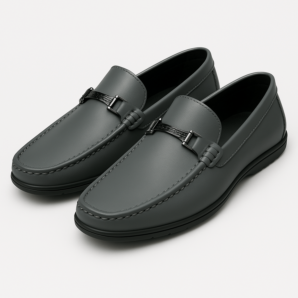 LumiNovi | Business Leather Loafers