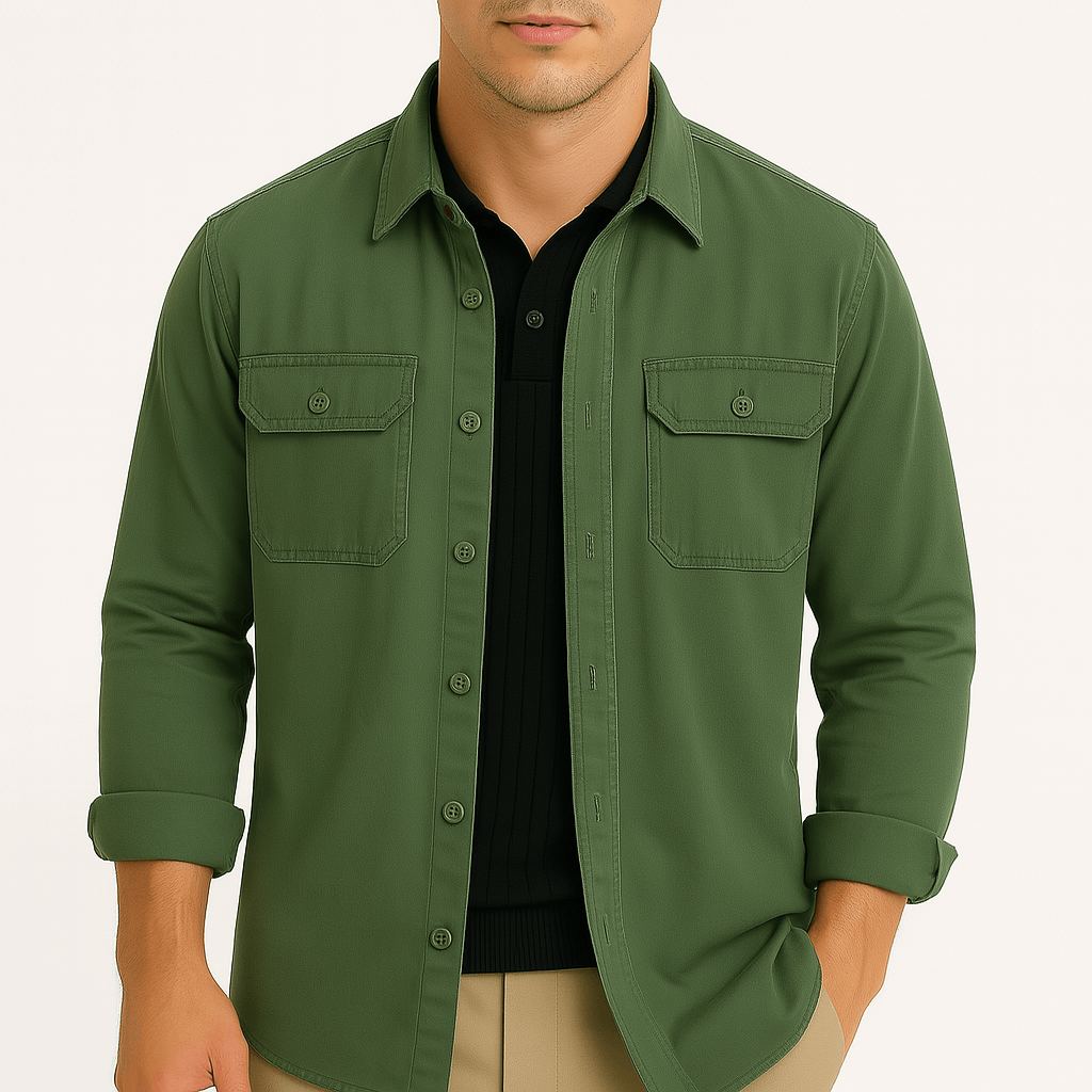 LumiNovi | Cotton Utility Shirt
