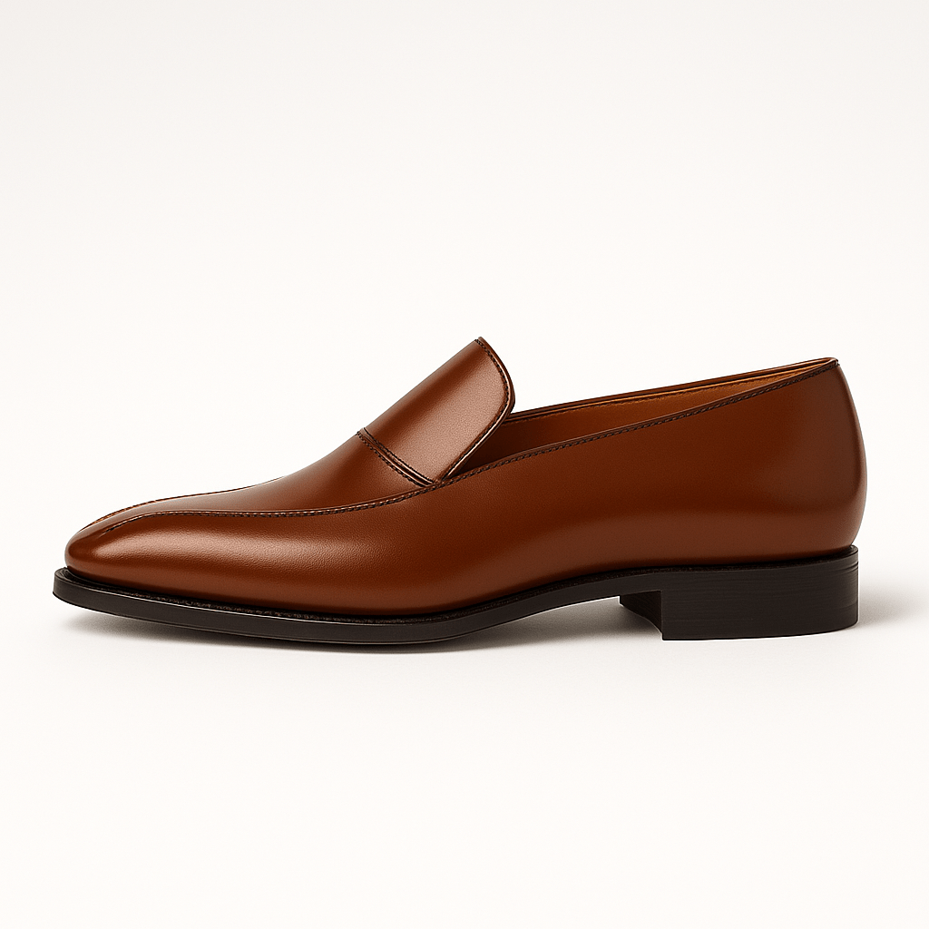 LumiNovi | Pointed Leather Loafers