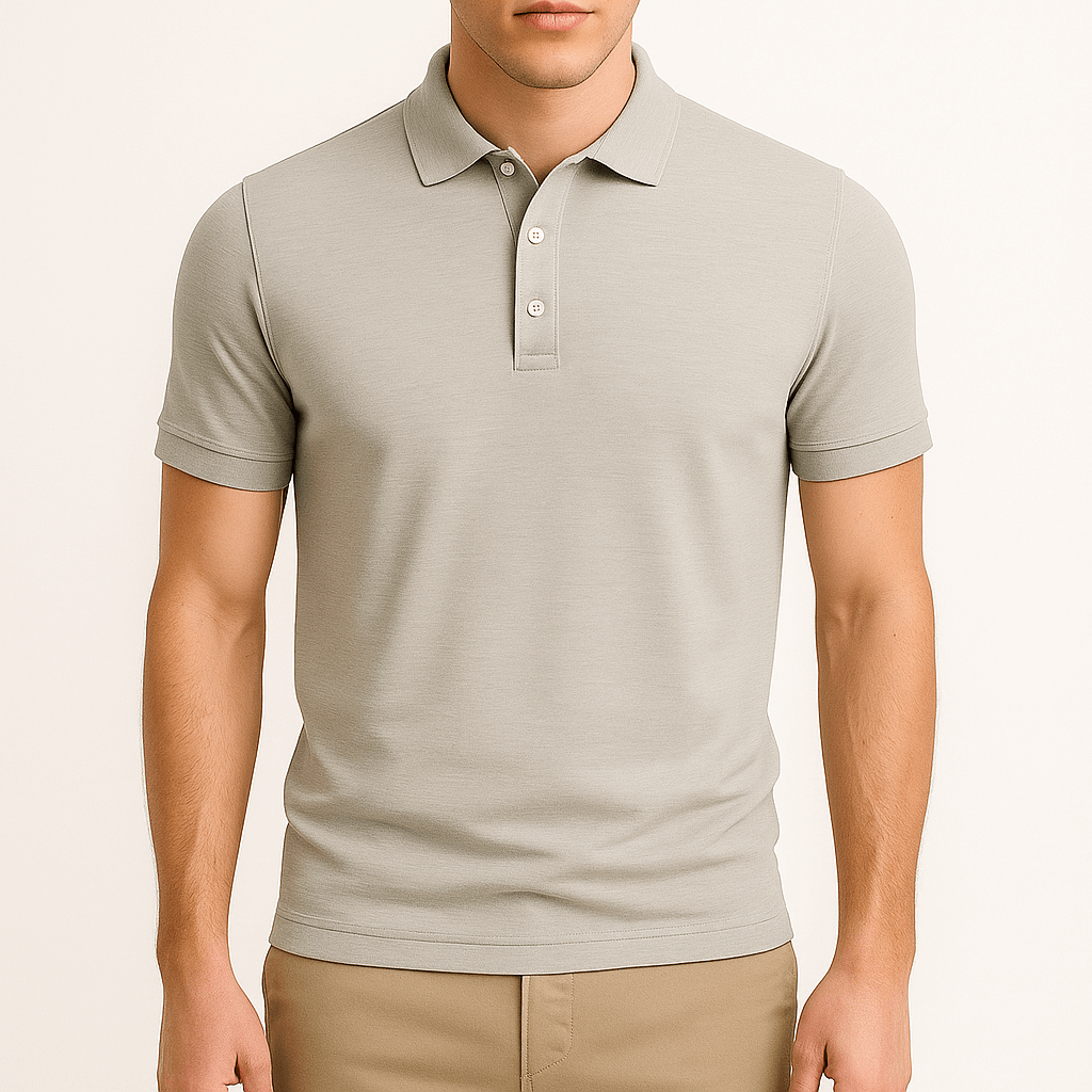 LumiNovi | Slim Fit Lapel Polo Shirt