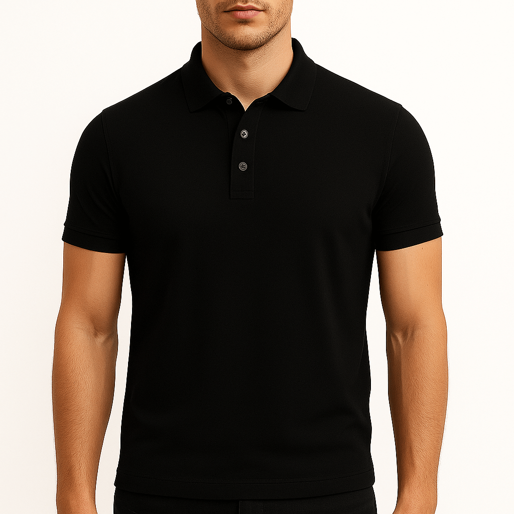 LumiNovi | Slim Fit Lapel Polo Shirt