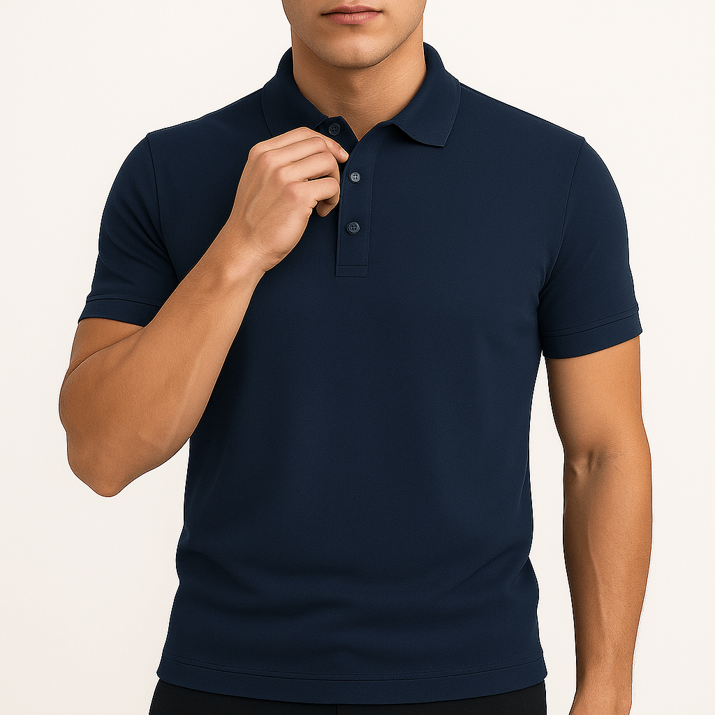 LumiNovi | Slim Fit Lapel Polo Shirt