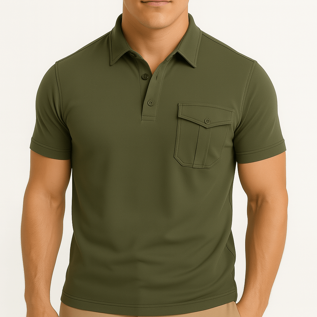LumiNovi | Slim Fit Texture Polo Shirt