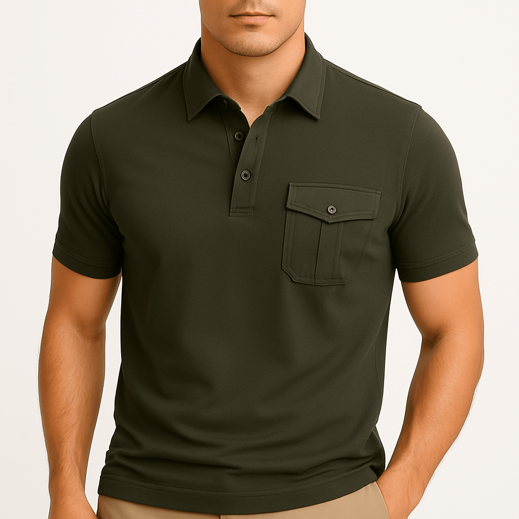 LumiNovi | Slim Fit Texture Polo Shirt