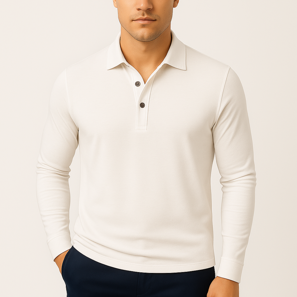 LumiNovi | Slim Lapel Polo Shirt-Shirt