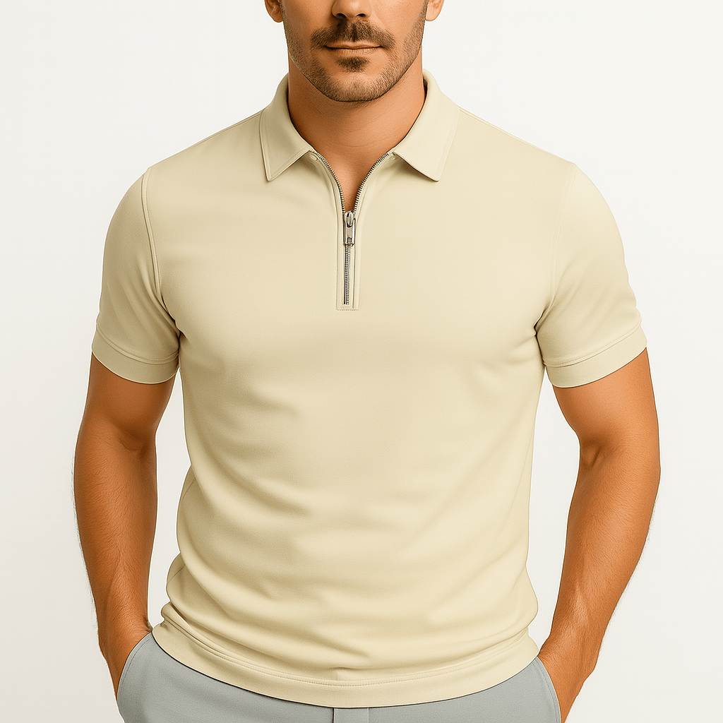 LumiNovi | Zipper Polo Shirt
