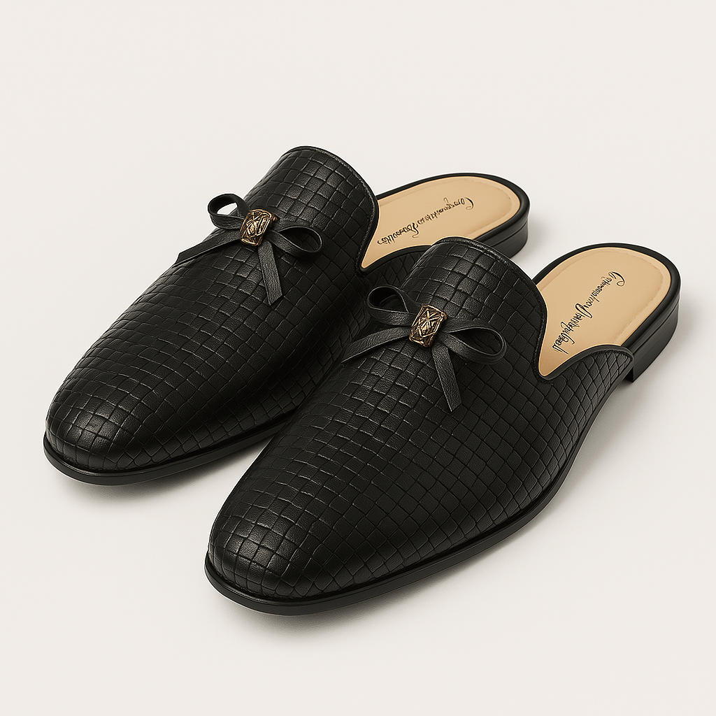 Luminovi | Backless Leather Tassel Loafers