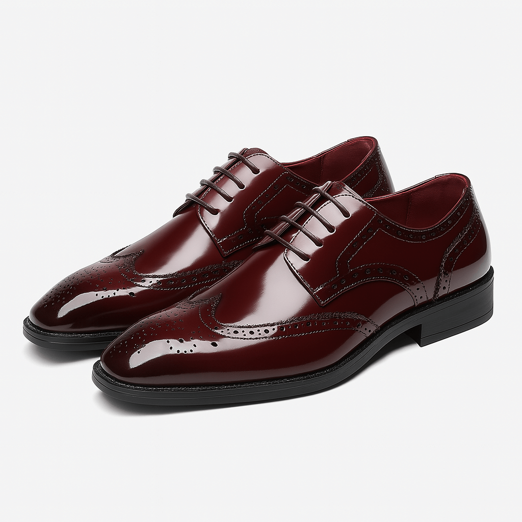 Luminovi | Cambridge Patent Brogue Dress Shoes