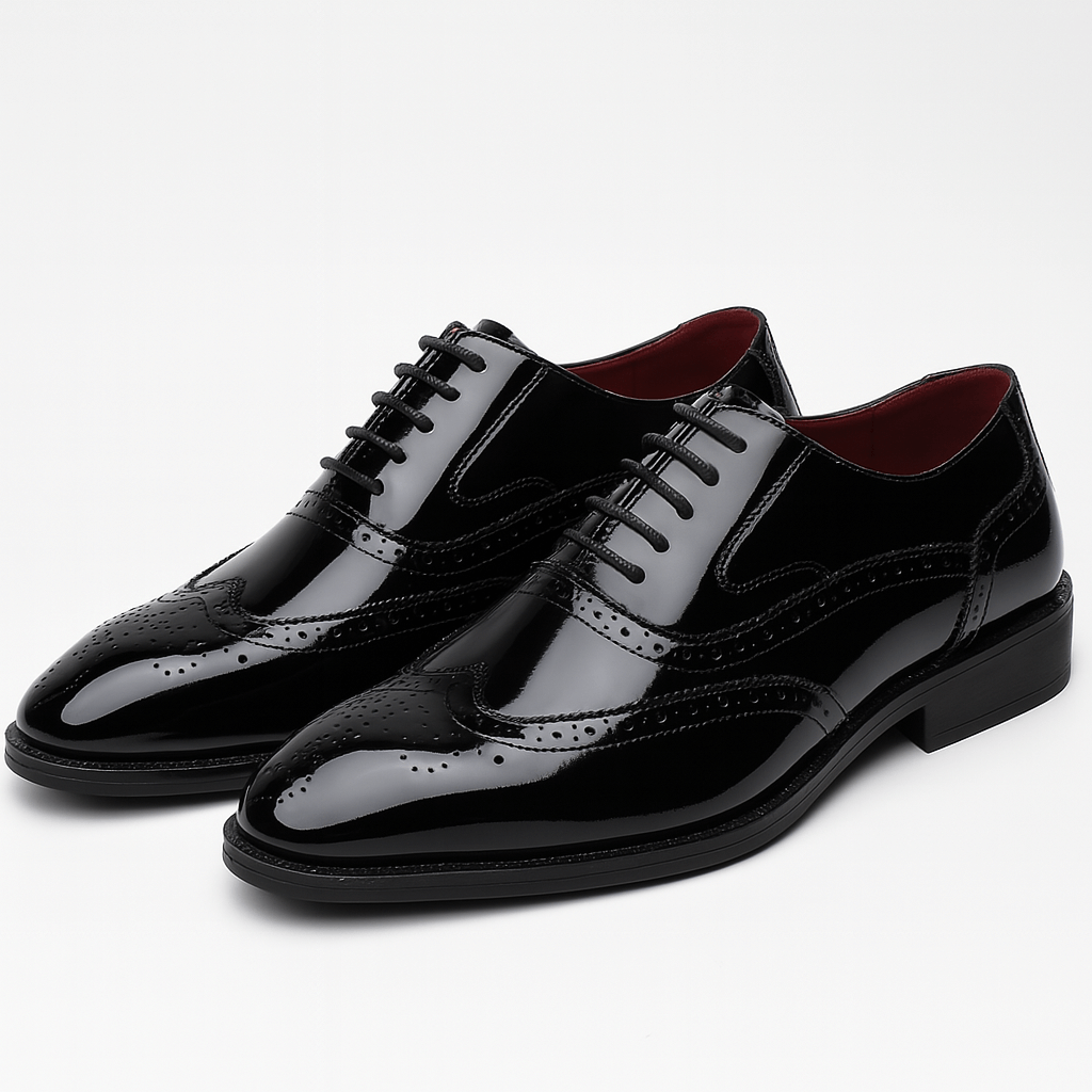 Luminovi | Cambridge Patent Brogue Dress Shoes