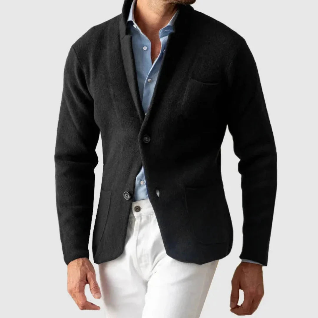 Luminovi | Casual Buttoned Knit Blazer-Jacket