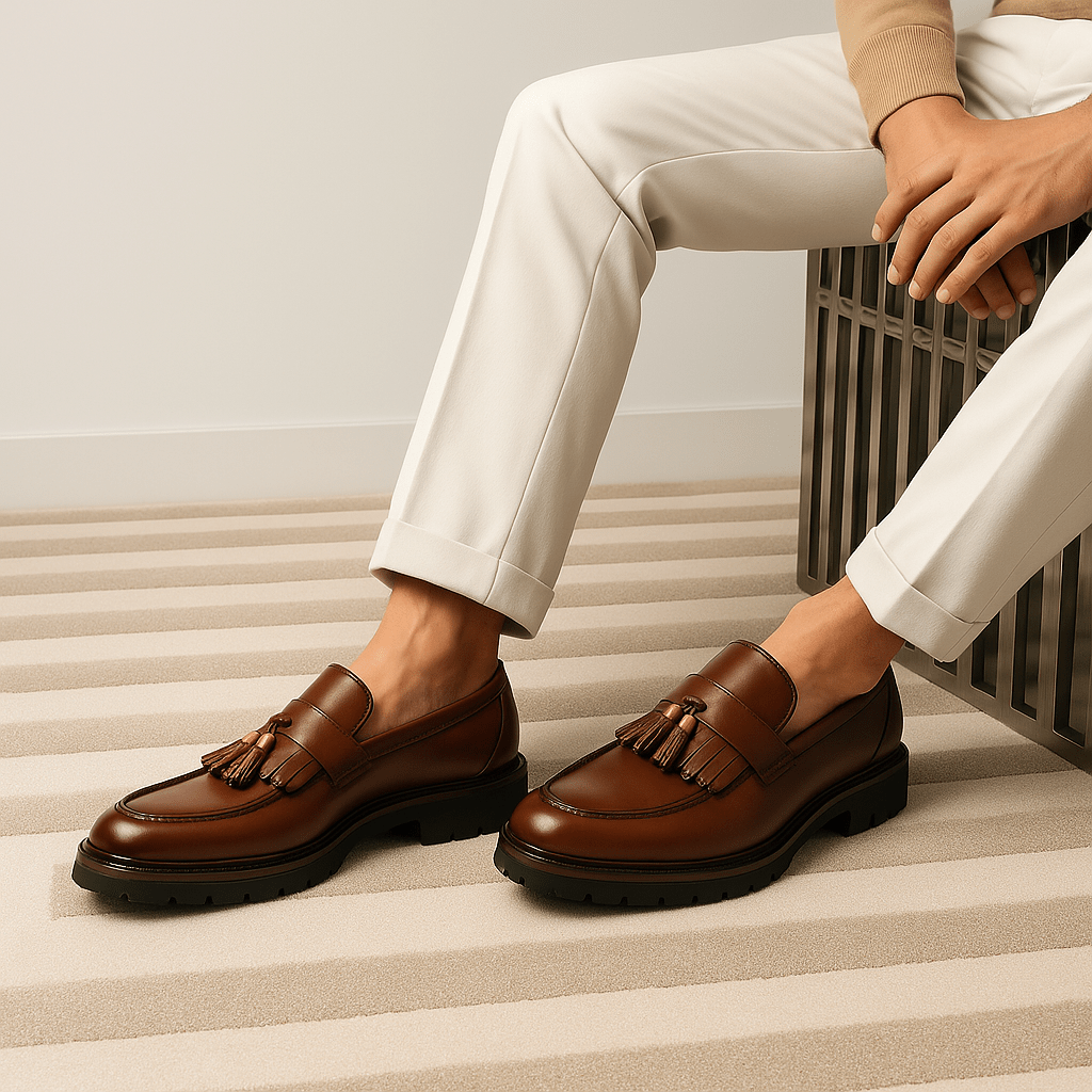 Luminovi | Chunk Sole Tassel Loafers