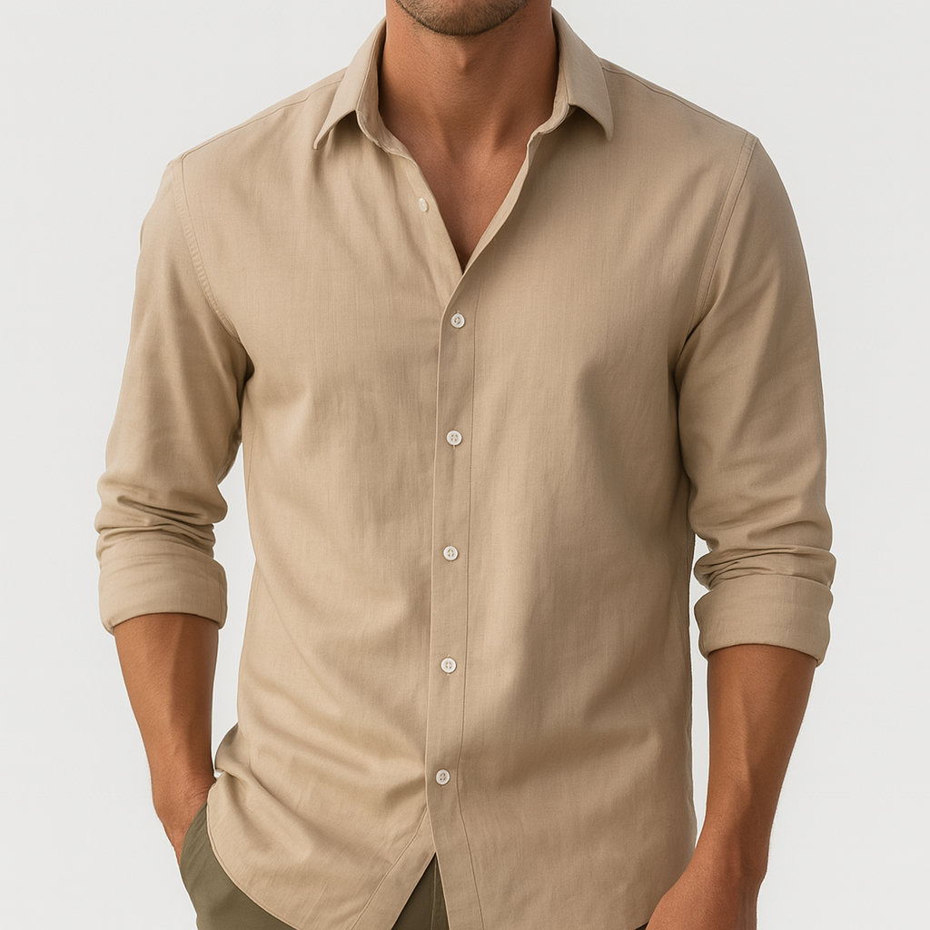 Luminovi | Classic Linen Long Sleeve Shirt
