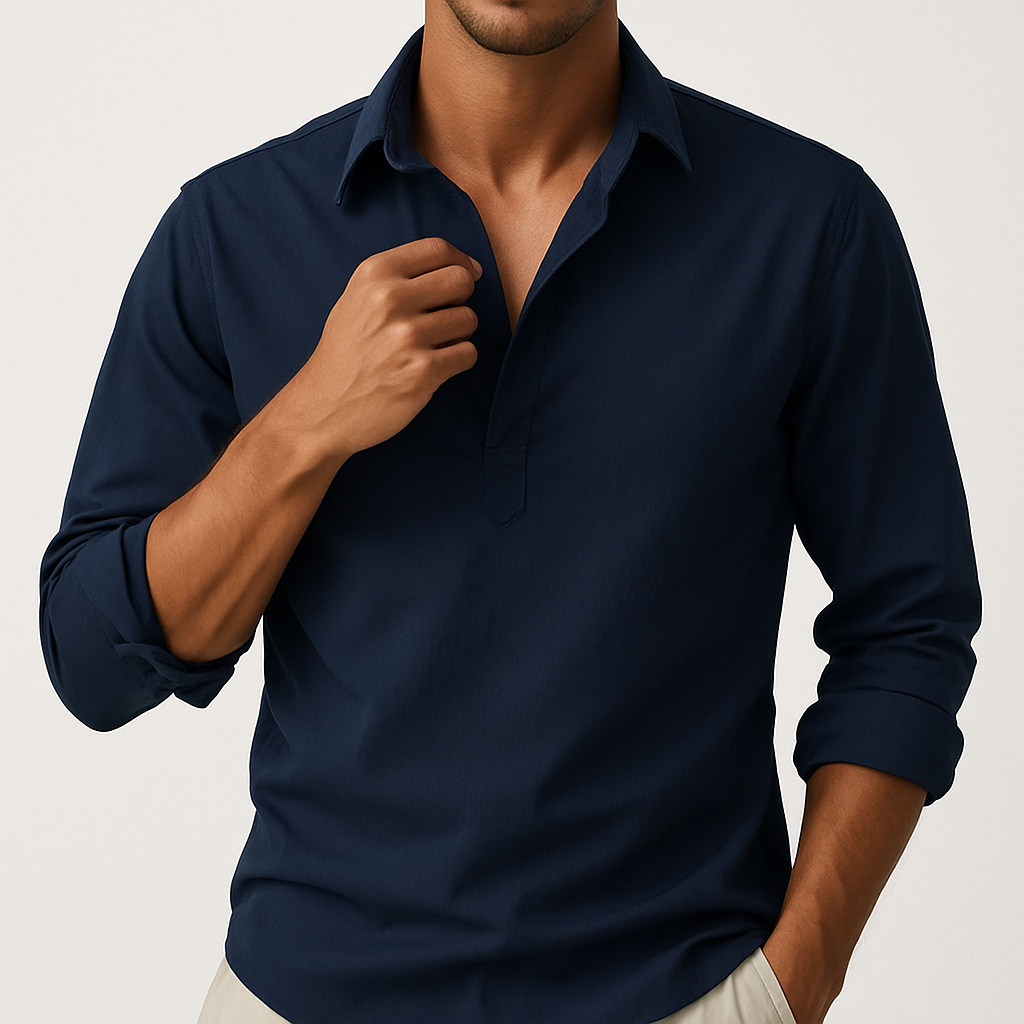 Luminovi | Classic Linen Long Sleeve Shirt