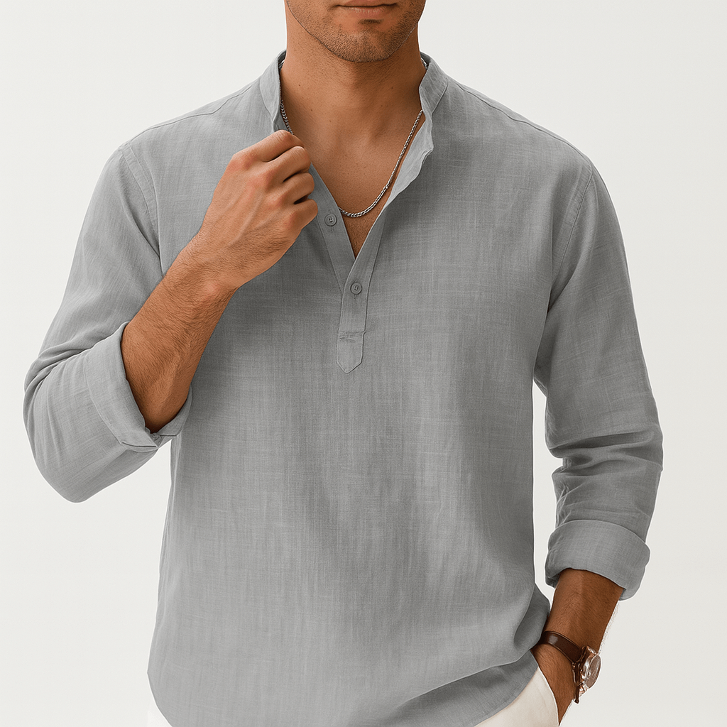 Luminovi | Classic Linen Long Sleeve Shirt
