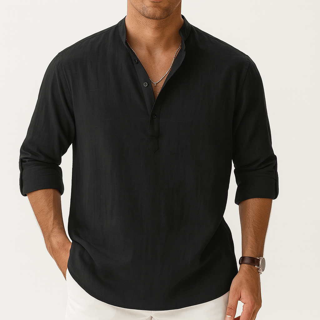 Luminovi | Classic Linen Long Sleeve Shirt