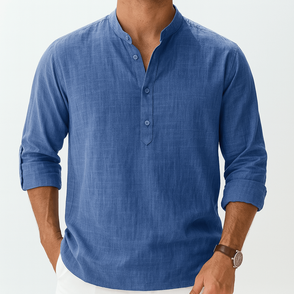 Luminovi | Classic Linen Long Sleeve Shirt