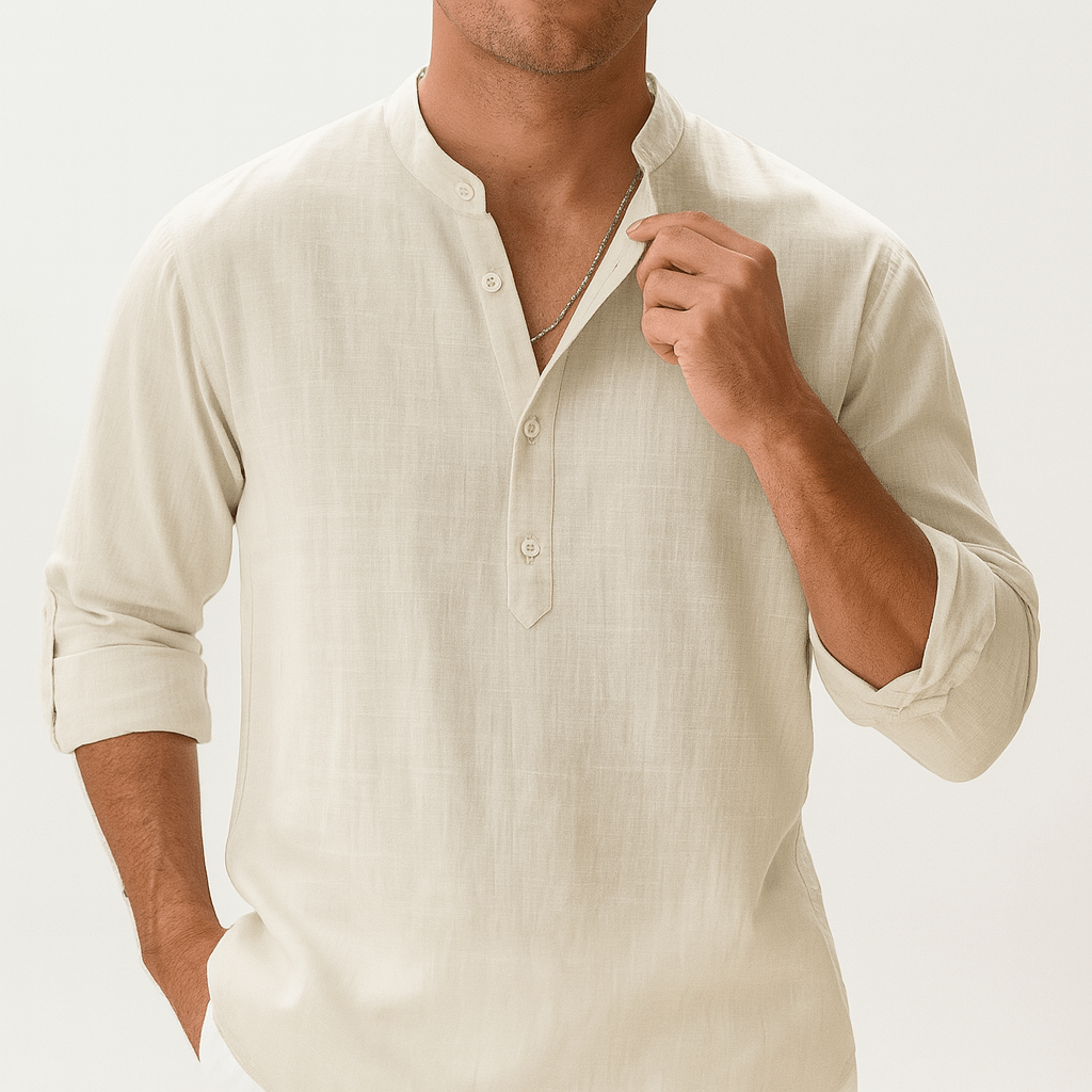 Luminovi | Classic Linen Long Sleeve Shirt