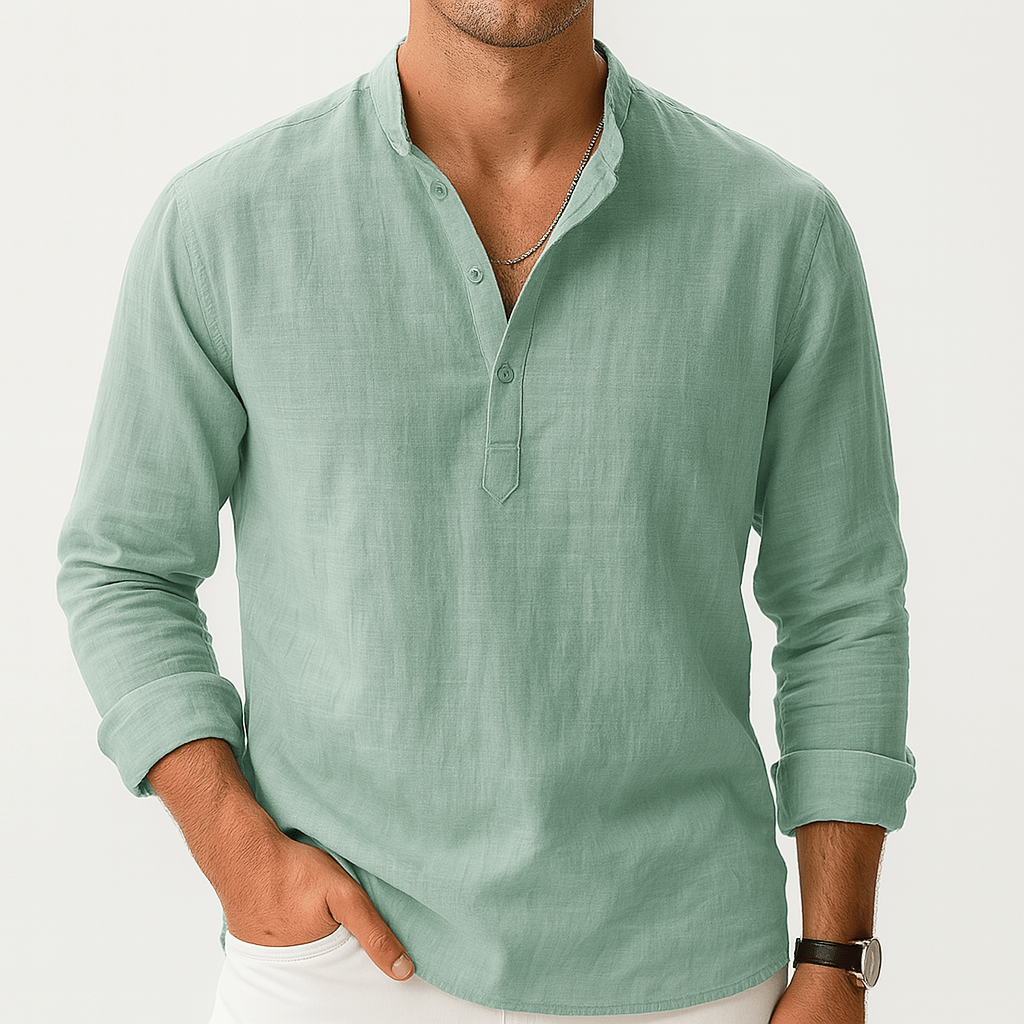 Luminovi | Classic Linen Long Sleeve Shirt