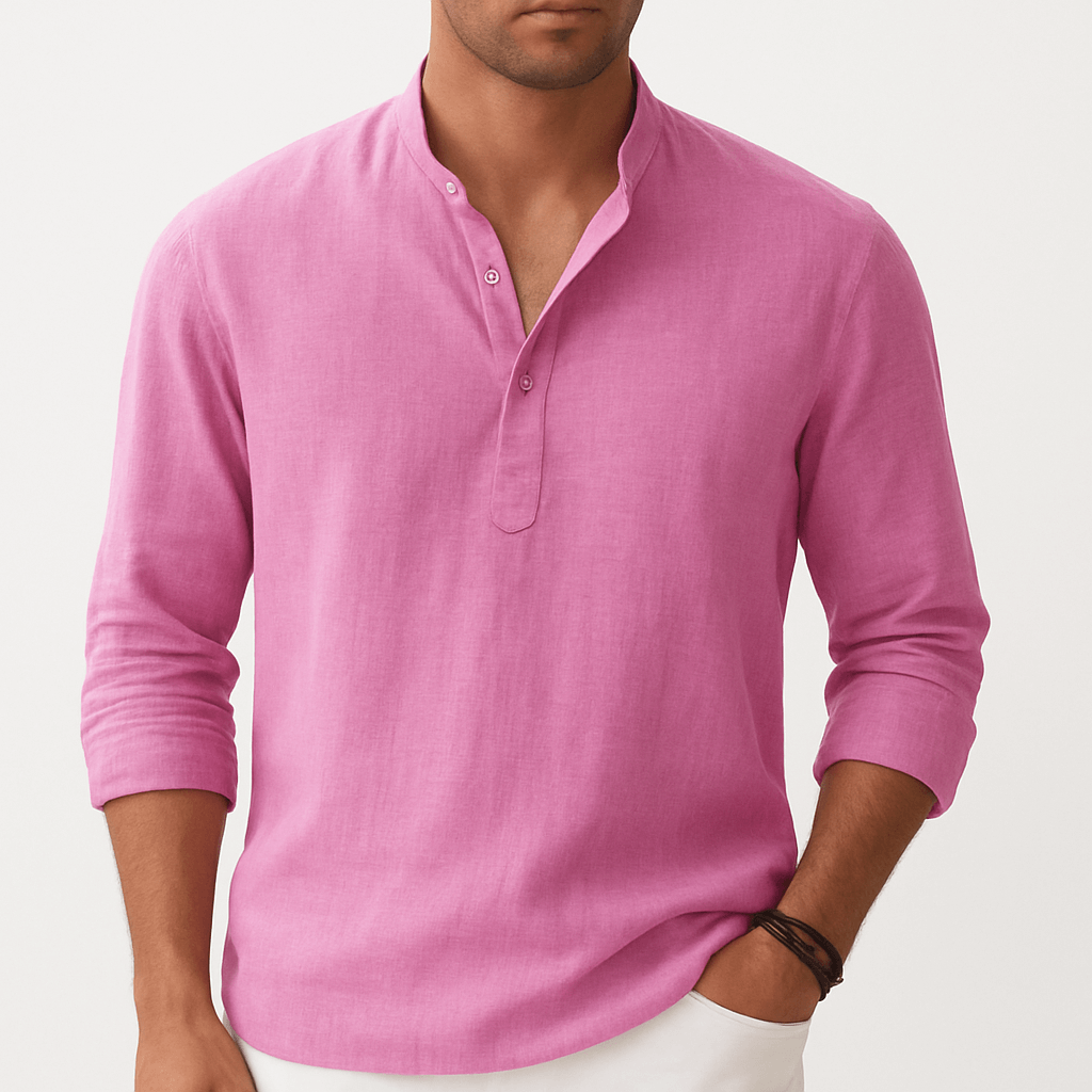 Luminovi | Classic Linen Long Sleeve Shirt