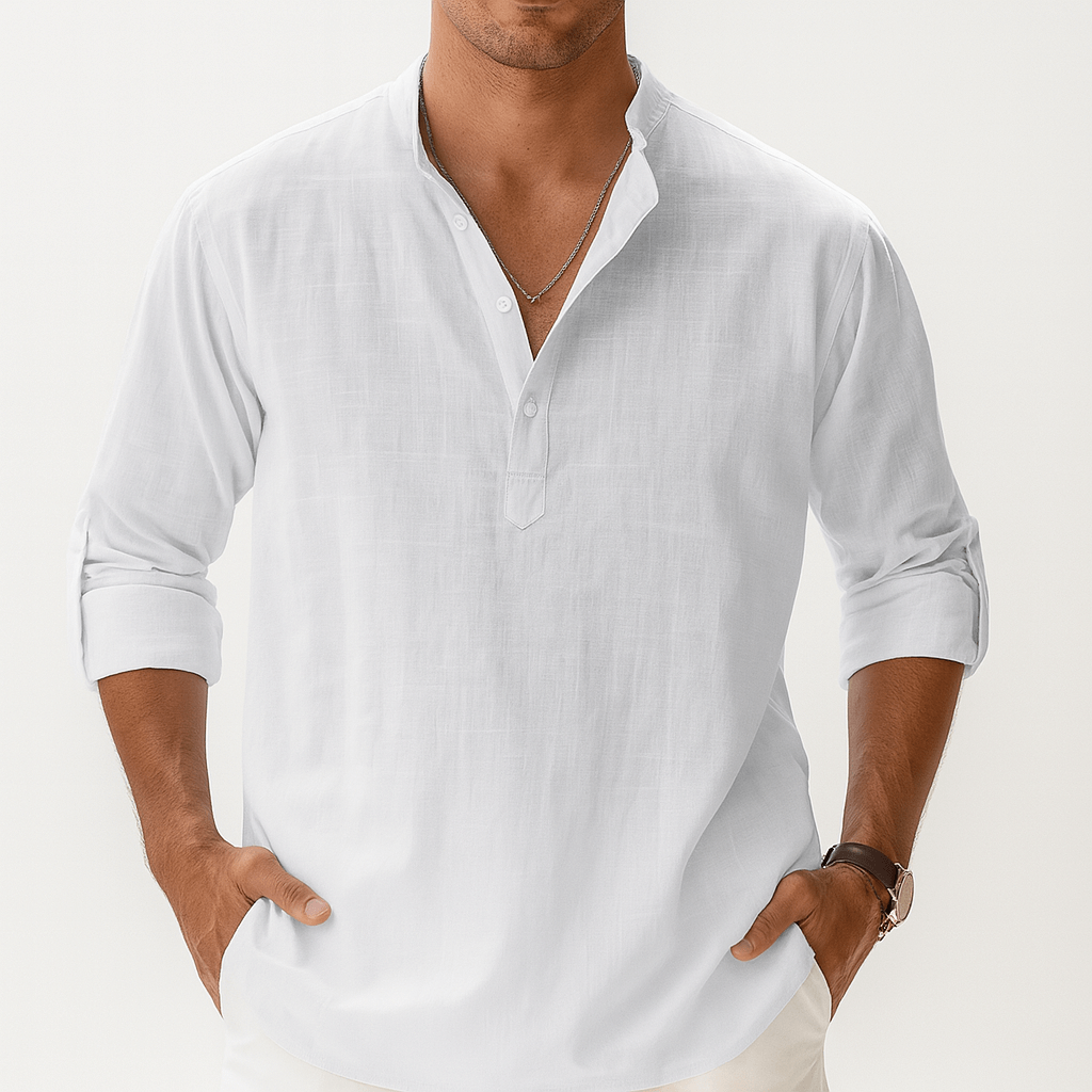 Luminovi | Classic Linen Long Sleeve Shirt