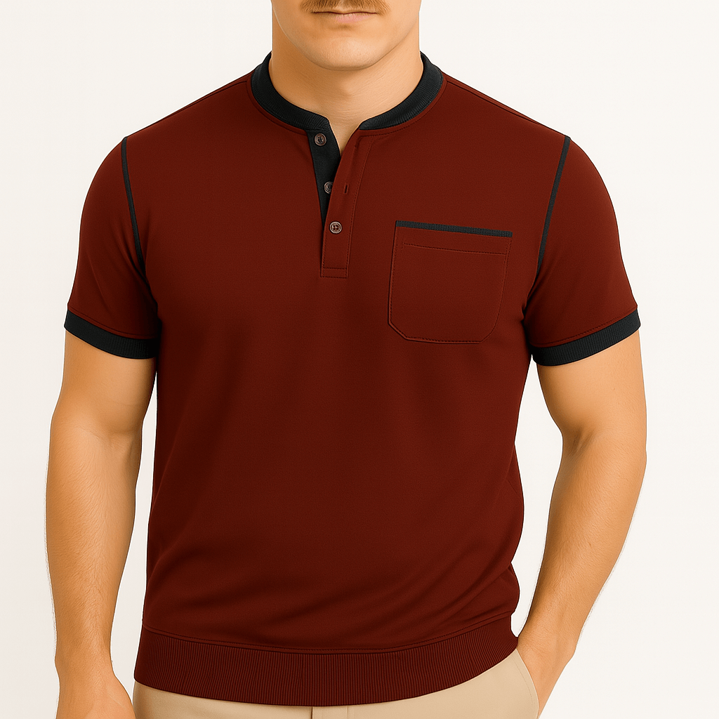 Luminovi | Contrast Piping Polo Shirt