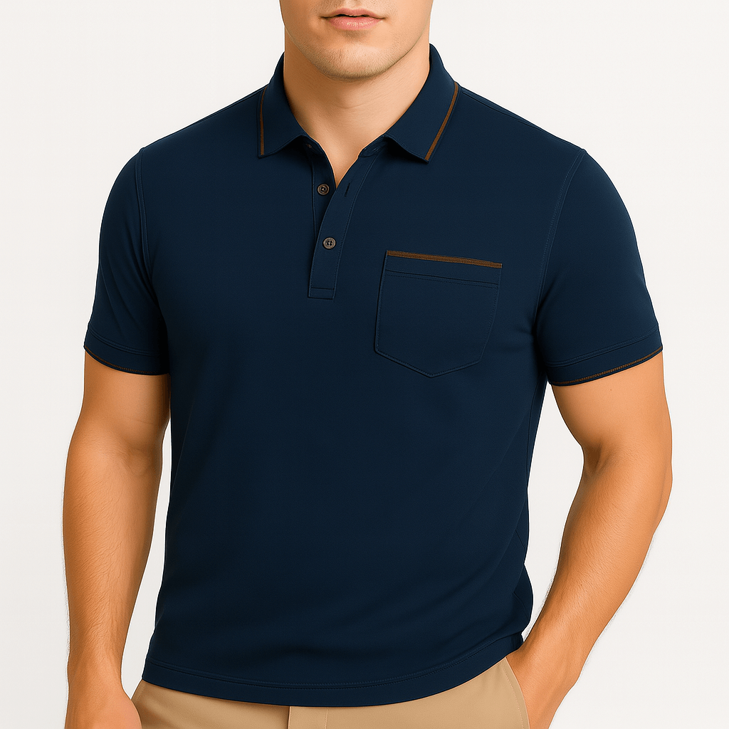 Luminovi | Contrast Piping Polo Shirt