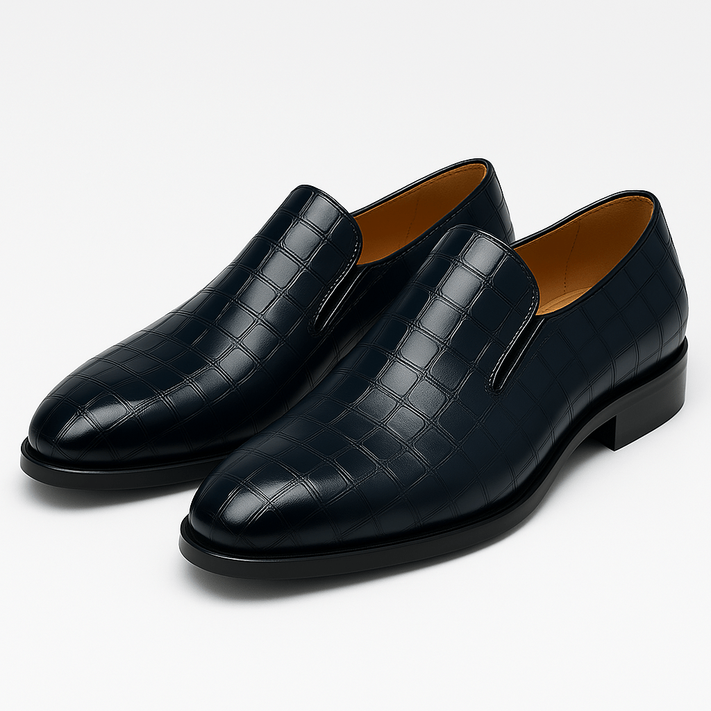 Luminovi | Croc-Embossed Leather Loafers