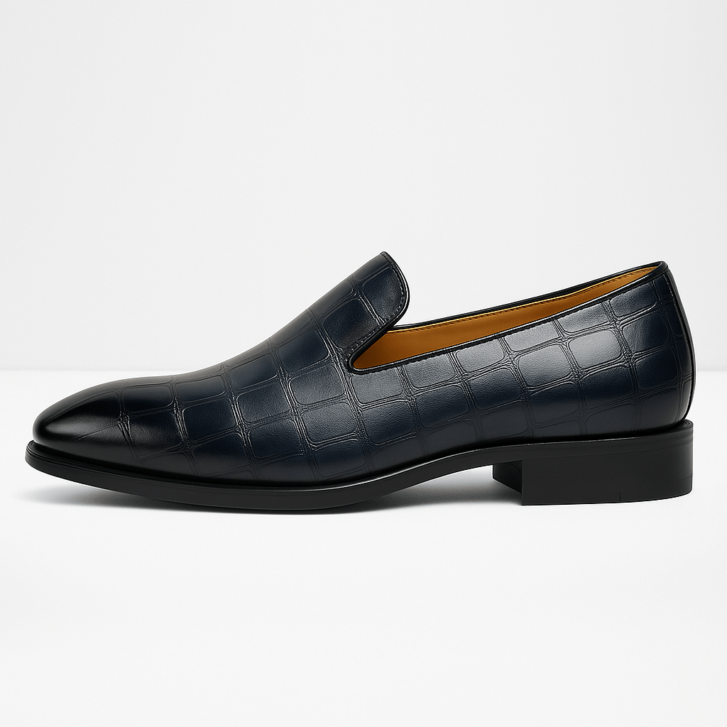 Luminovi | Croc-Embossed Leather Loafers