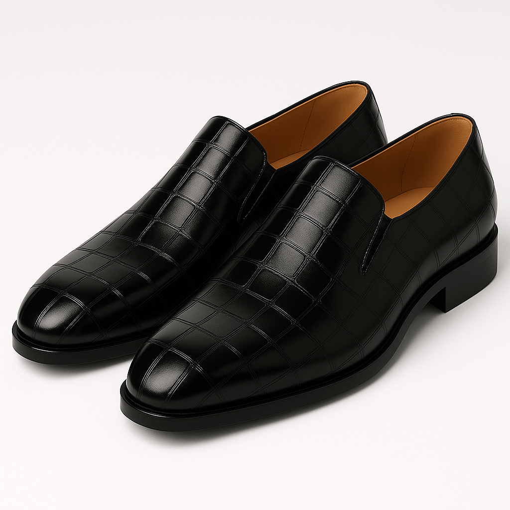 Luminovi | Croc-Embossed Leather Loafers