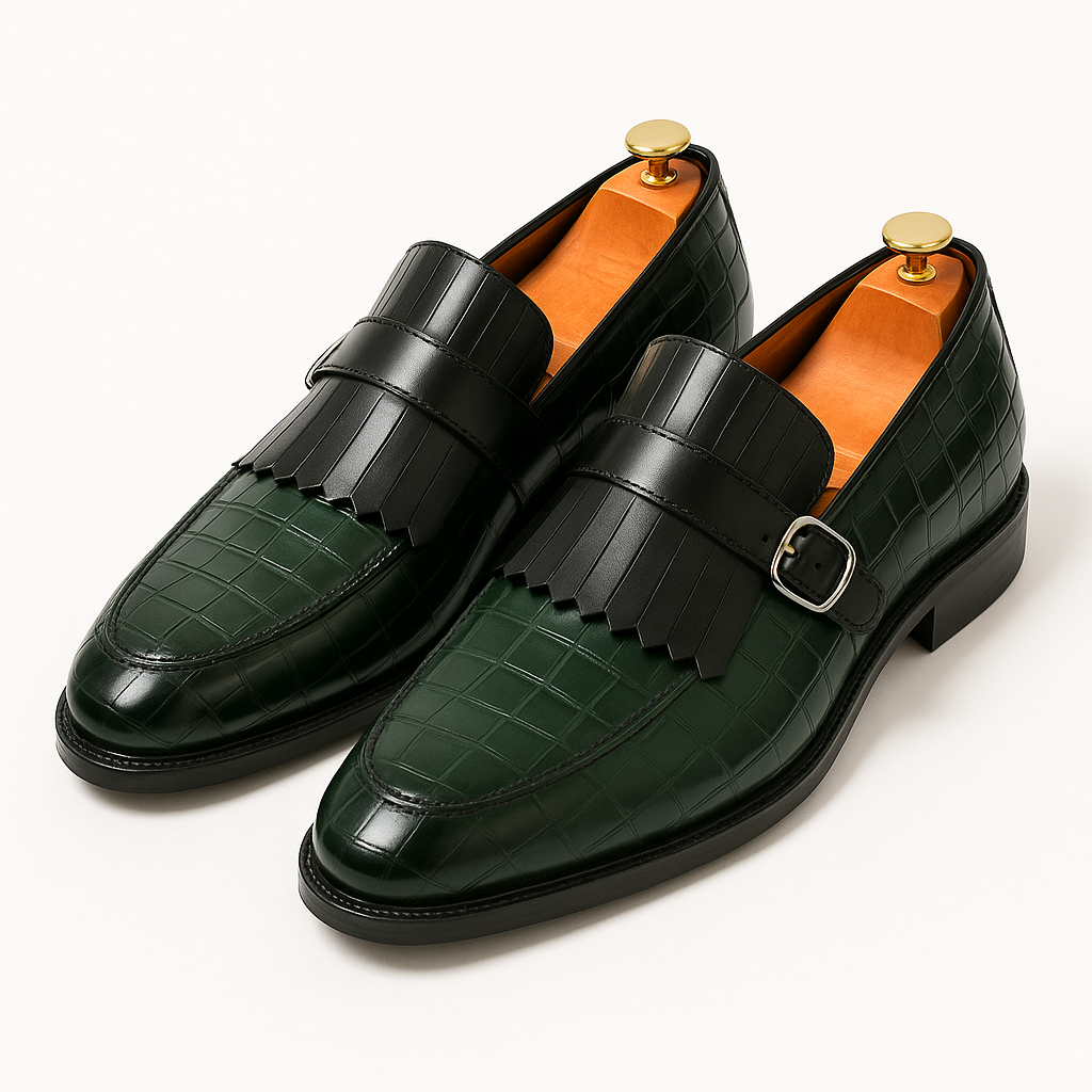 Luminovi | Croc Texture Loafers