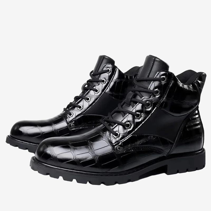Luminovi | Crocodile Leather Boots-Men's Leather Boots