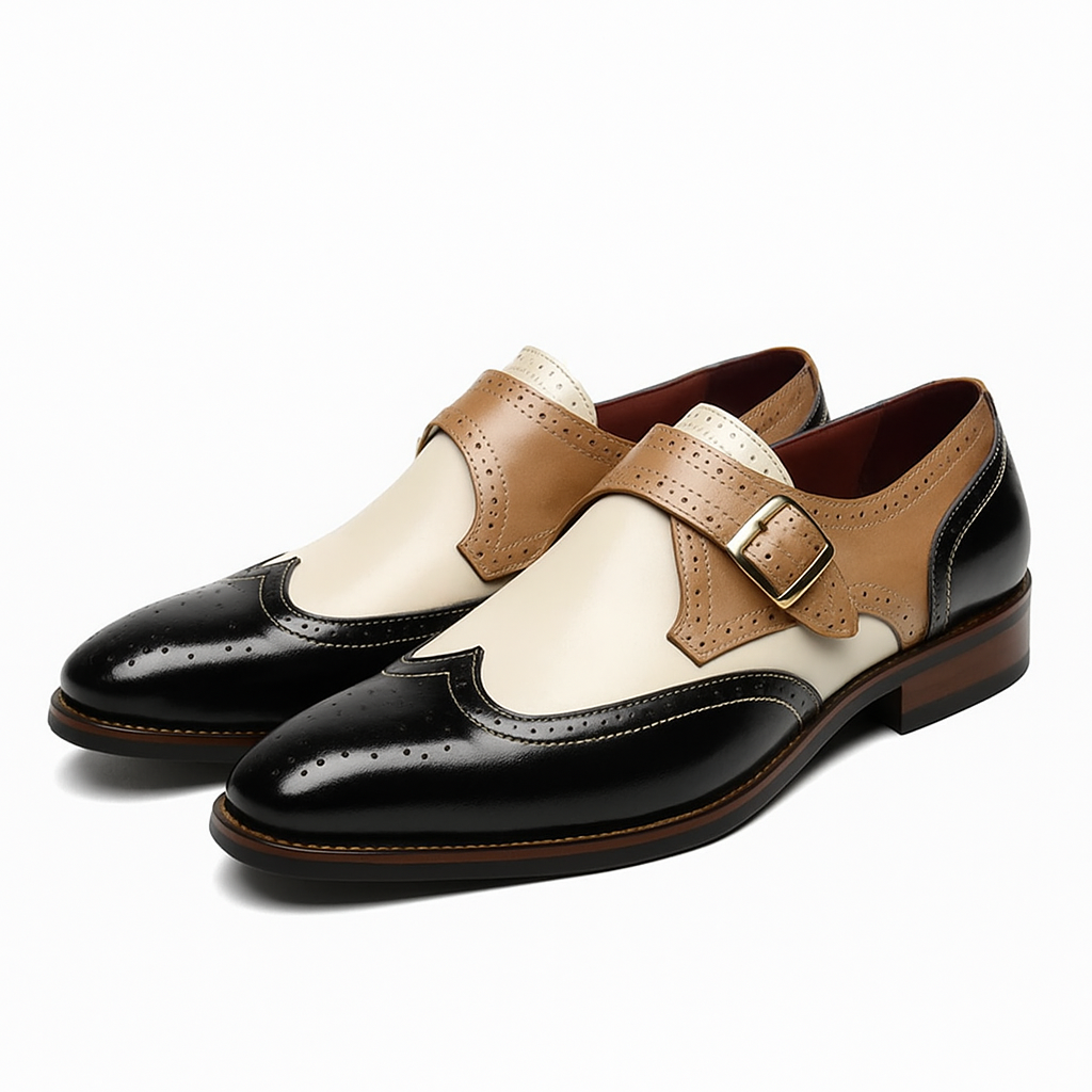 Luminovi | Ferrano Monk Strap Dress Shoes