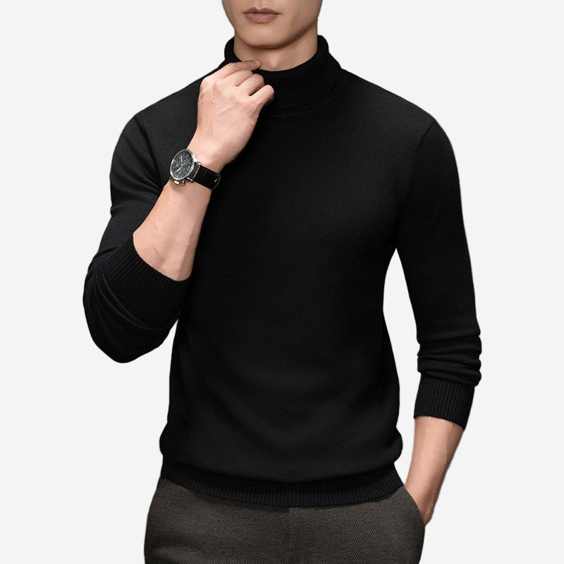 Luminovi | Gauge Turtleneck Sweater-Sweater