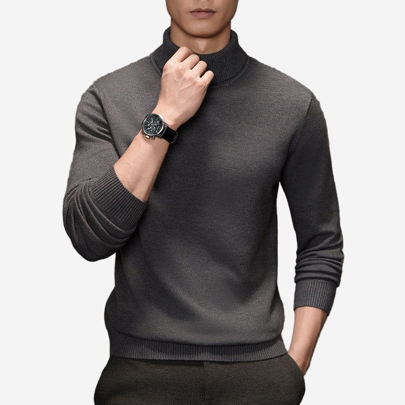 Luminovi | Gauge Turtleneck Sweater-Sweater