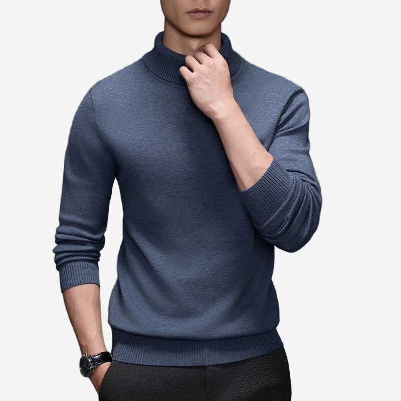 Luminovi | Gauge Turtleneck Sweater-Sweater