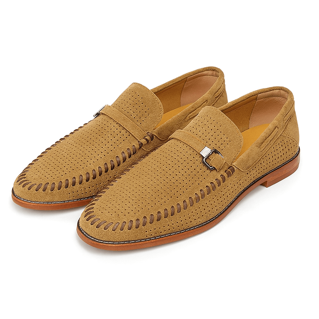Luminovi | Hollow Suede Moccasins