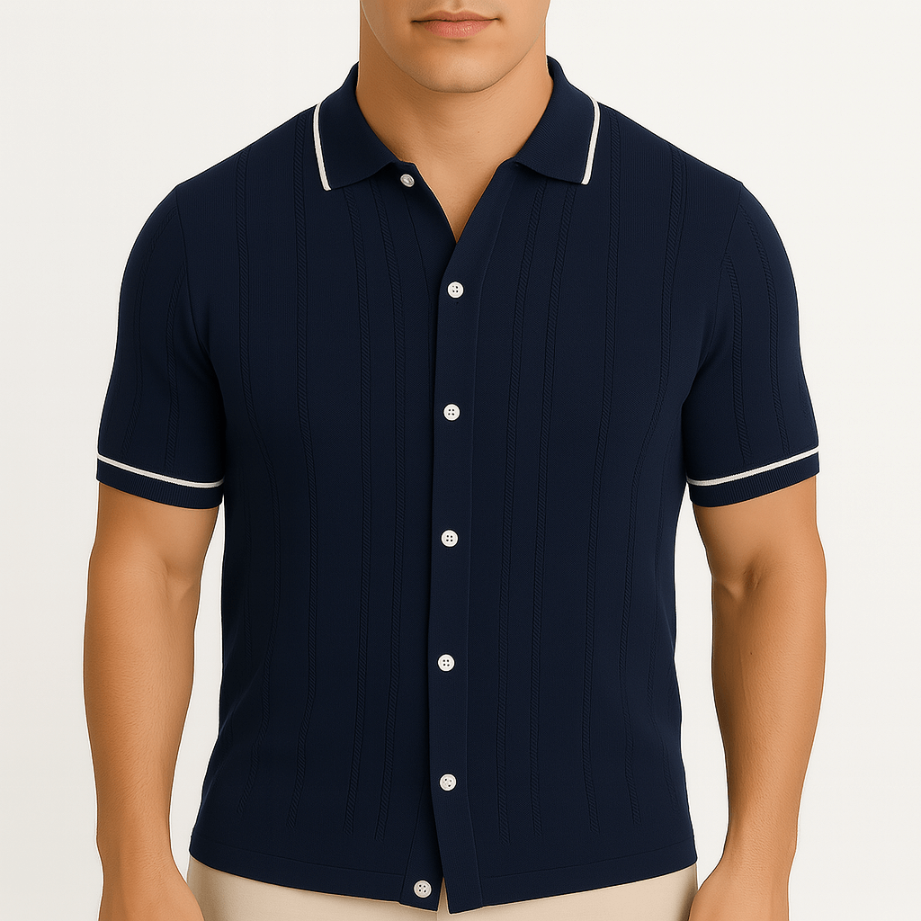 Luminovi | Jacquard Knit Shirt