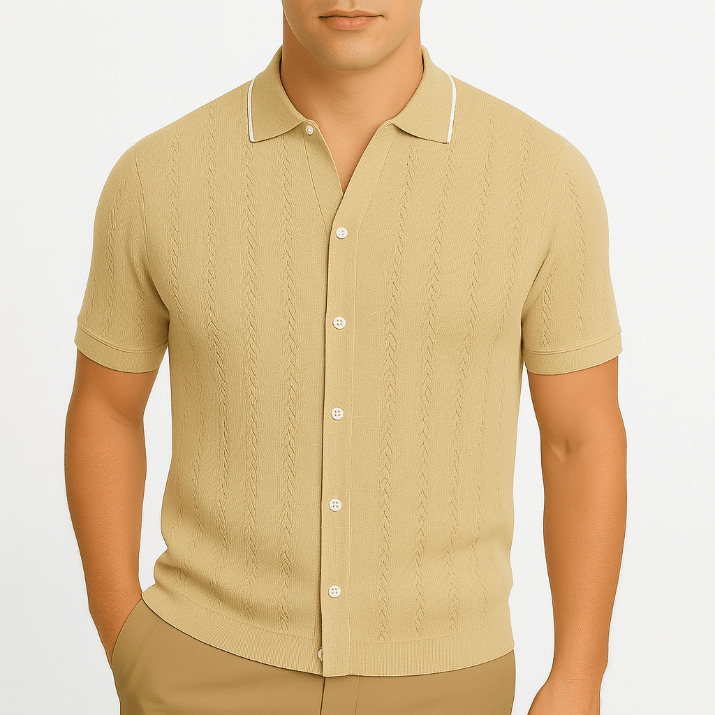 Luminovi | Jacquard Knit Shirt